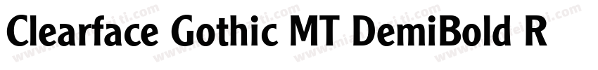 Clearface Gothic MT DemiBold Regula字体转换